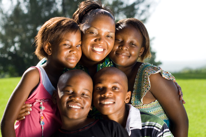 happy african family