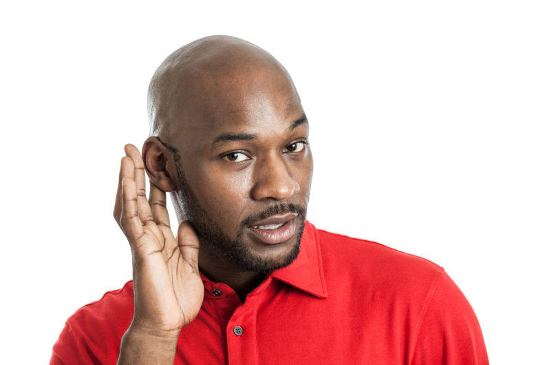 Black Man Listenting
